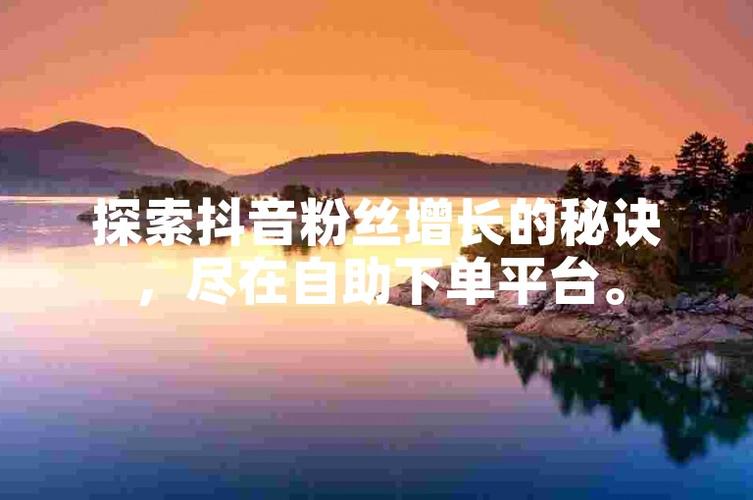 自助下单新潮流,抖音粉丝快速增长不是空谈